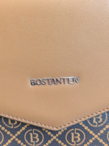 BOSTANTEN Logo Leather Briefcase for Unisex 15.6 inch Laptop Bag Business NWT - Picture 2 of 16