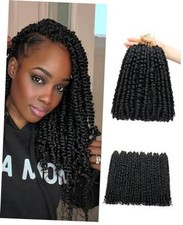 Pre-looped Passion Twist Crochet Hair 14 Inch 8 14 Inch Pack of 8 1B