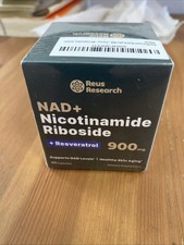 Nicotinamide Riboside Resveratrol NAD Supplement 900mg Anti-Aging Exp 01/2027