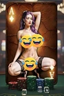 Sexy Poker Daze Queens Spicy Sophia Ace of  Diamonds 1 oz Silver Art Bar w/ COA