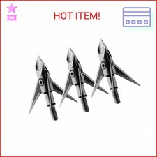 Ramcat Crossbow Hydroshock-X Pivoting Broadheads   100 Grain, Silver/Stainless S