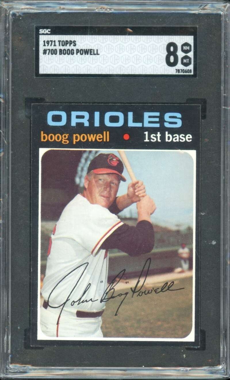 1971 Topps High #700 Boog Powell (SP/Short Print) Orioles (EAG) SGC 8 NM-MT