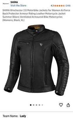 Shima Winchester 2.0 Motorbike Jacket for Women, Back Armour, Ventilated, Womens