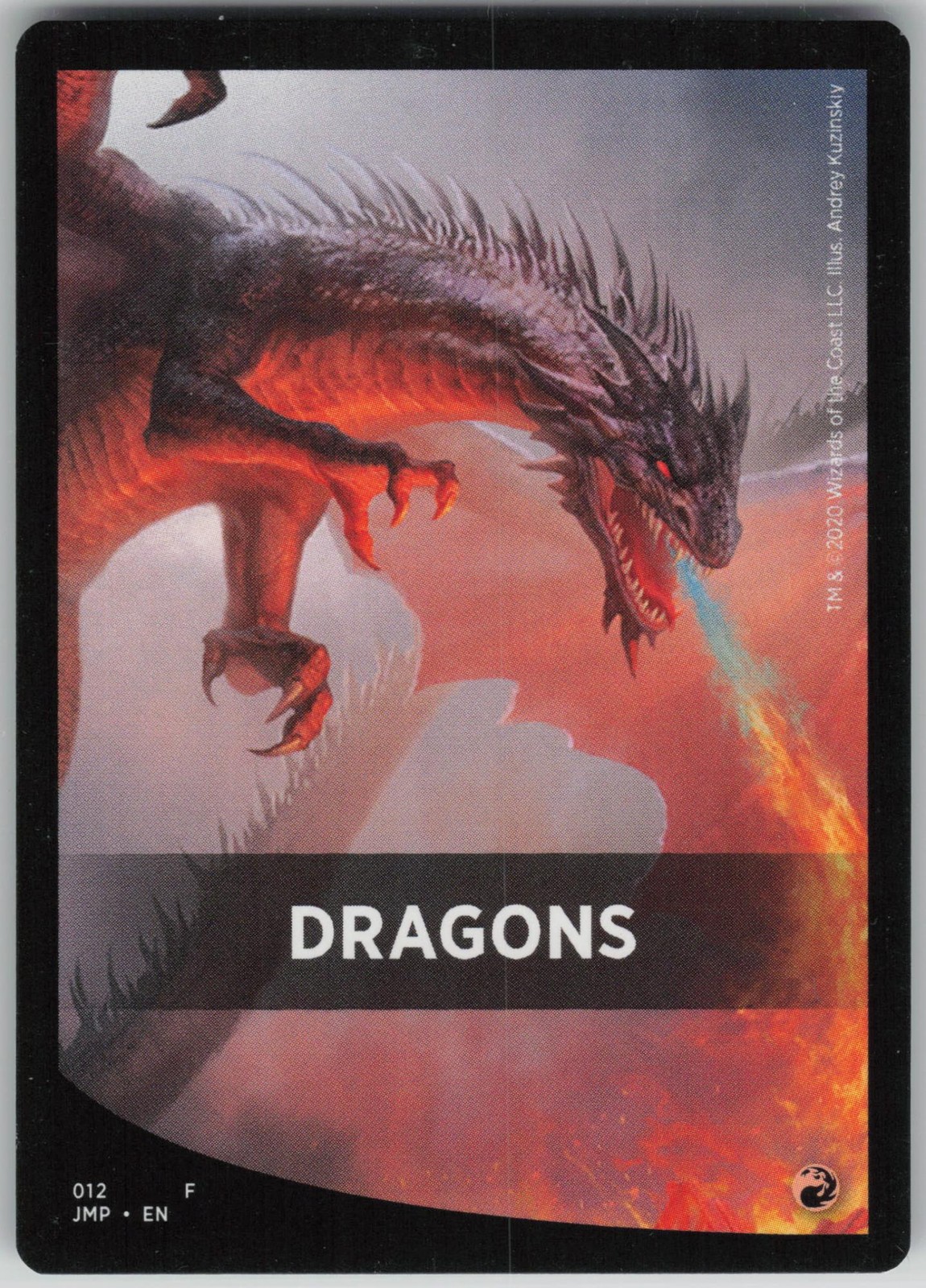 NM Dragons Theme Card 12 Token Jumpstart Magic: The Gathering 2020
