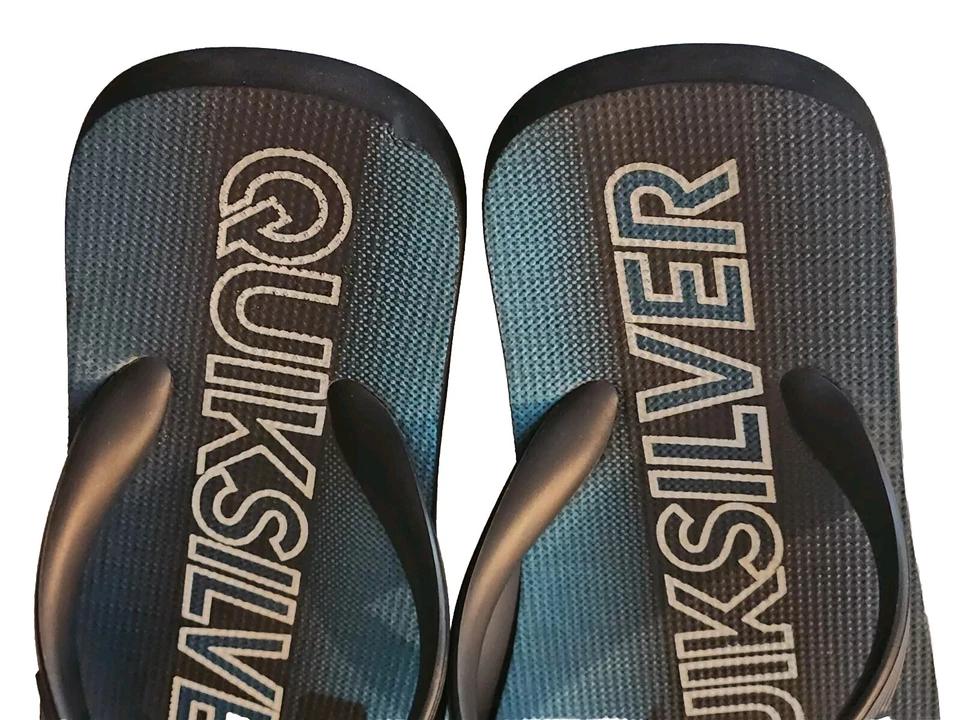 Sandálias chinelos unissex Quicksilver meninos crianças azul tamanho 2/3 preto - Imagem 4 de 4