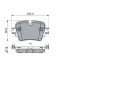 Brake pad set, disc brake Bosch 0986494753 for Jaguar