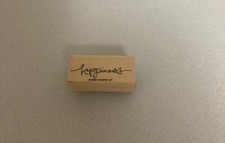 Stampin" Up - Rubber Stamp - Word - happiness - Dated 2006 - Medium Size