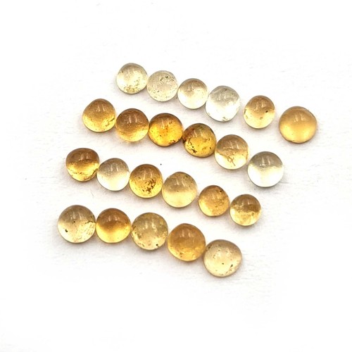 Lote de 100 piedras preciosas sueltas redondas de citrino natural de 100 piezas 2 mm - Imagen 2 de 7