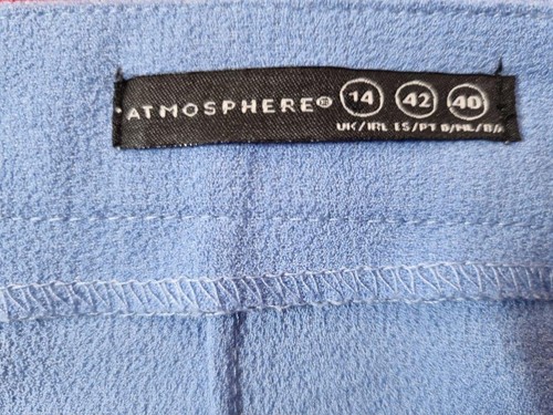 ATMOSPHERE Women's A-Line Ladies Hot Pants Back Zip Skort Blue UK 14 EUR 42 - Picture 7 of 11