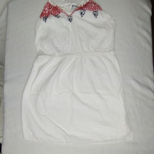 Old Navy White Dress Embroidered Sleeveless Casual Summer Sundress L - Picture 2 of 8