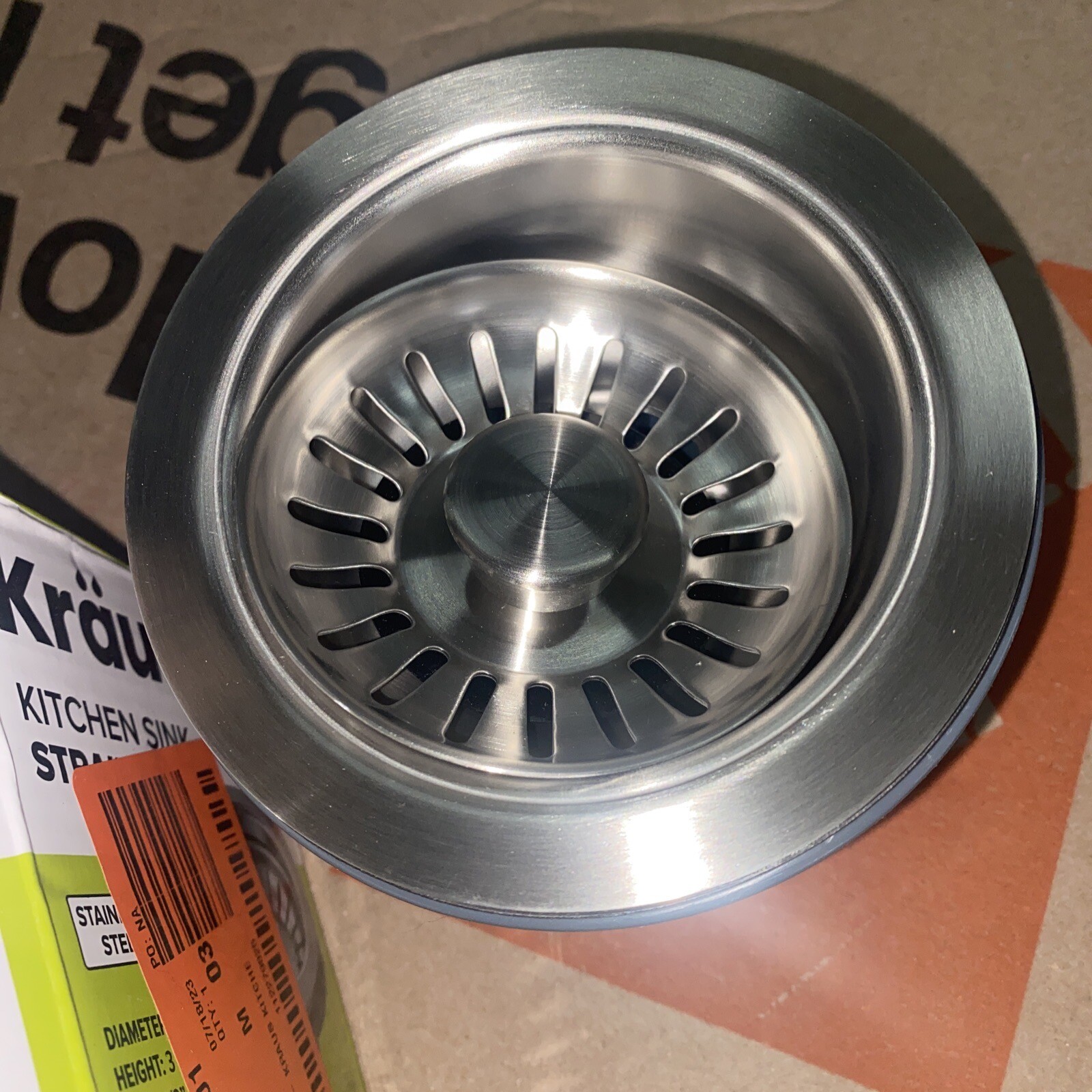 Kraus Kitchen Sink Strainer in Stainless Steel ST2HD eBay