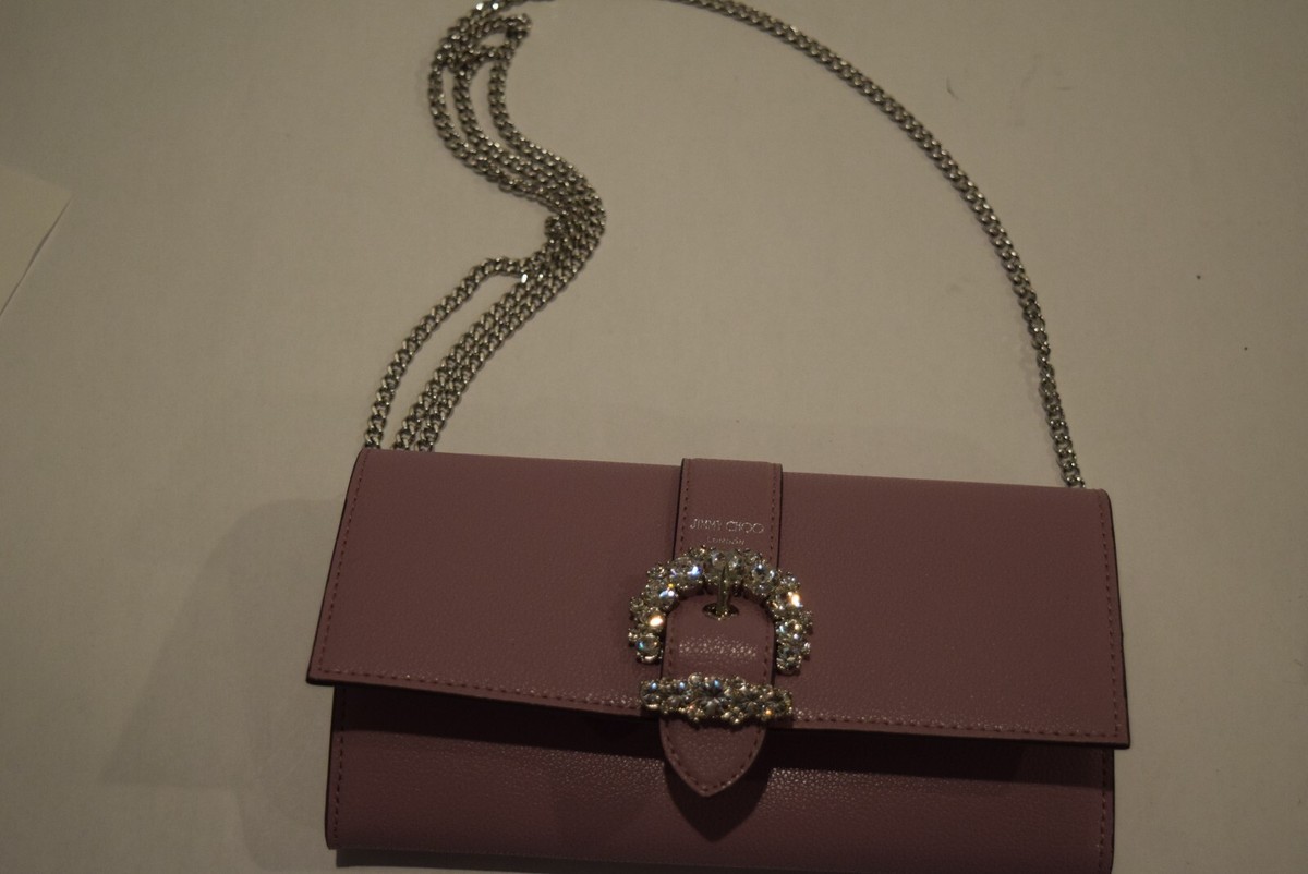 ★ JIMMY CHOO★ CHERI Continental Chain wallet【多色在庫】 NWT Authentic JIMMY CHOO Cheri Continental Wallet on Chain