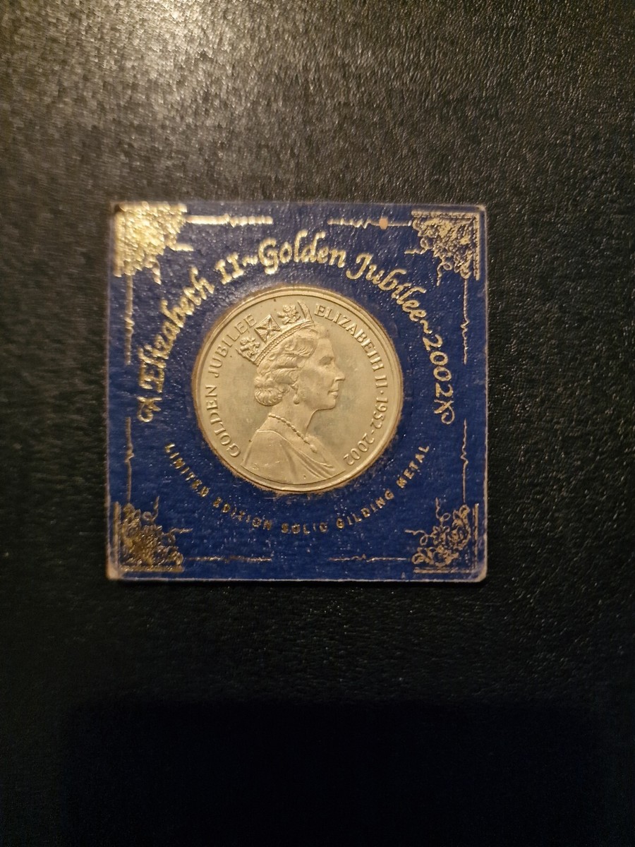Golden Jubilee Coin 2002 Elizabeth II Queen Limited Edition Solid