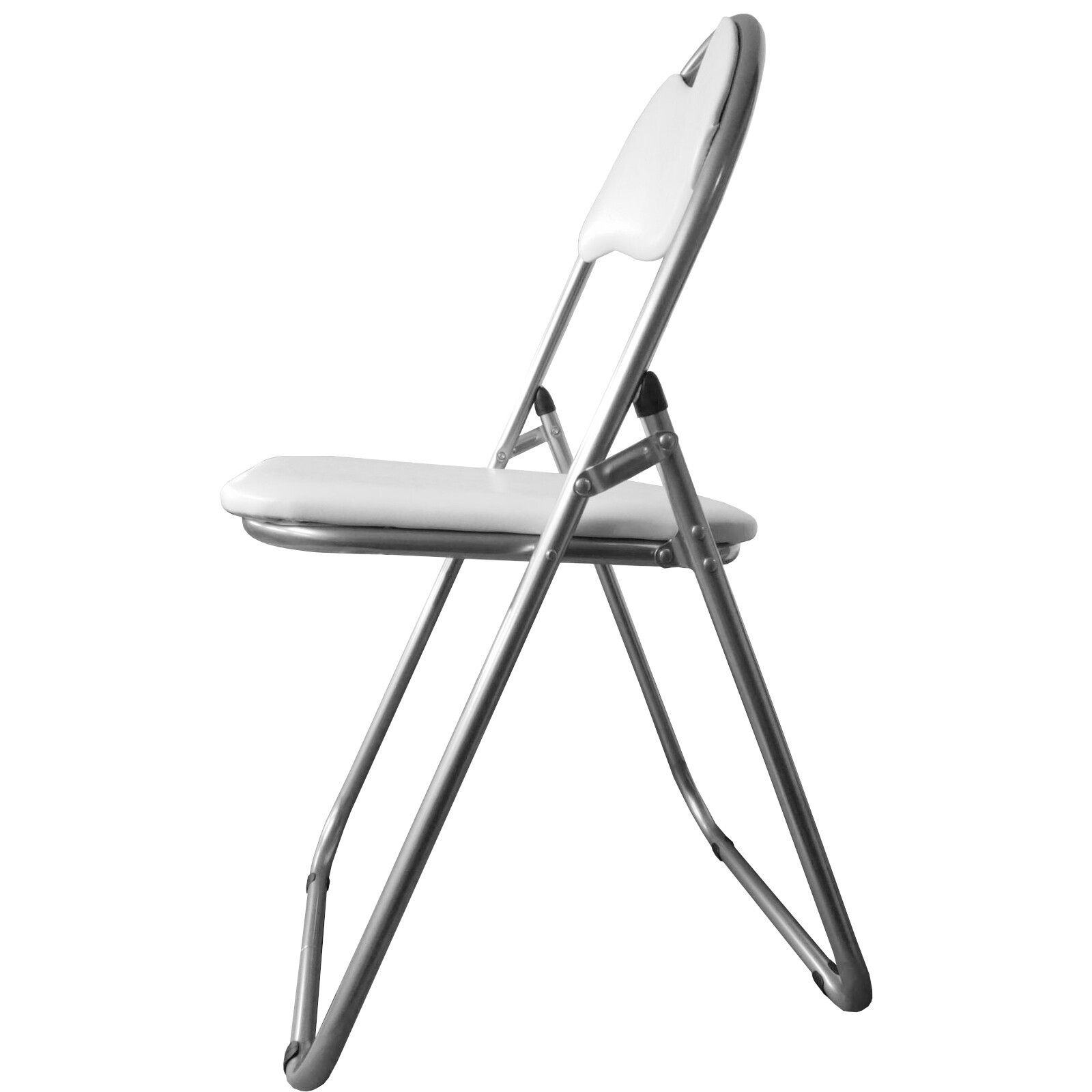 Leather Padded Folding Metal Chair Indoor Outdoor Home Office Event