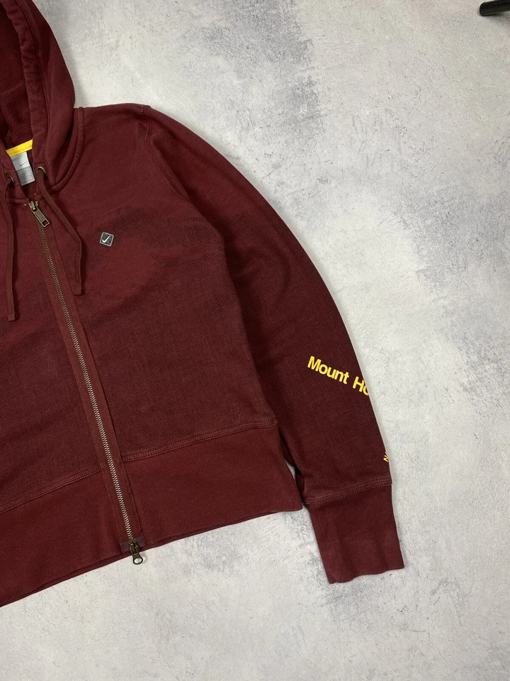 Vintage 00s Nike Trail Runners Mount Hood Mujeres Granate Sudadera con Capuch... - Imagen 3 de 4