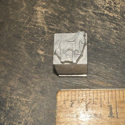 Print Block   Donkey   Lead Print Block Small. Nice Details!