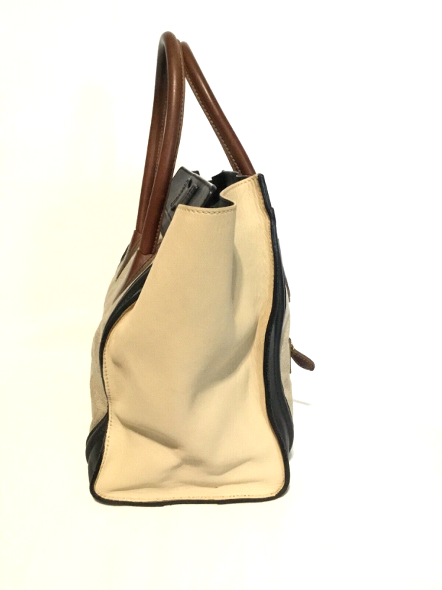 バッグ Celine Luggage Celine Luggage Phantom Medium Leather Tote Bag Black