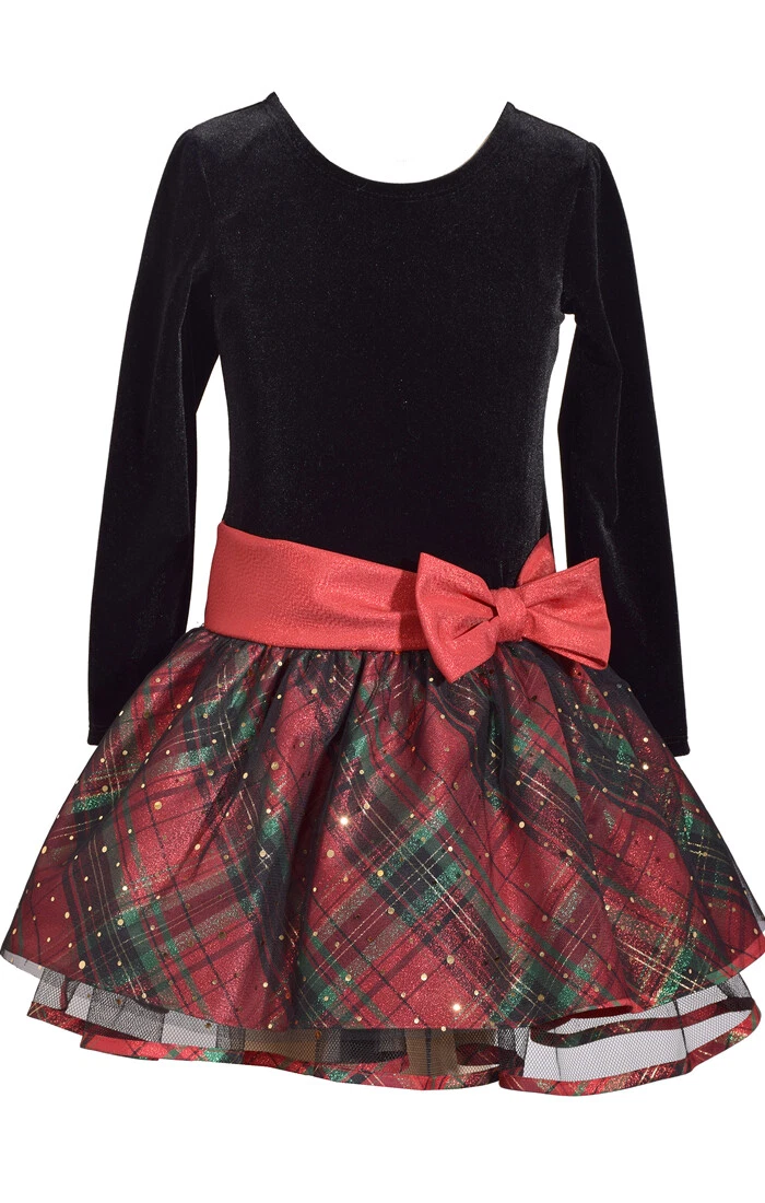 Robe Fille Bonnie Jean Rouge Floral Taille 8 - Occasion Très Bon état En Polyester