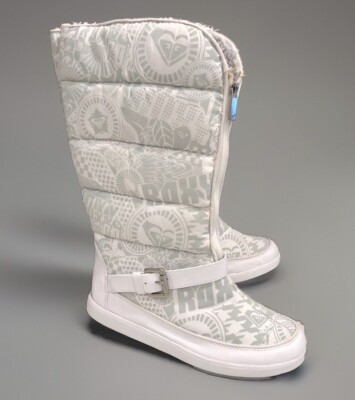Roxy Sz 10 Y2K Puffer Boots White Vintage