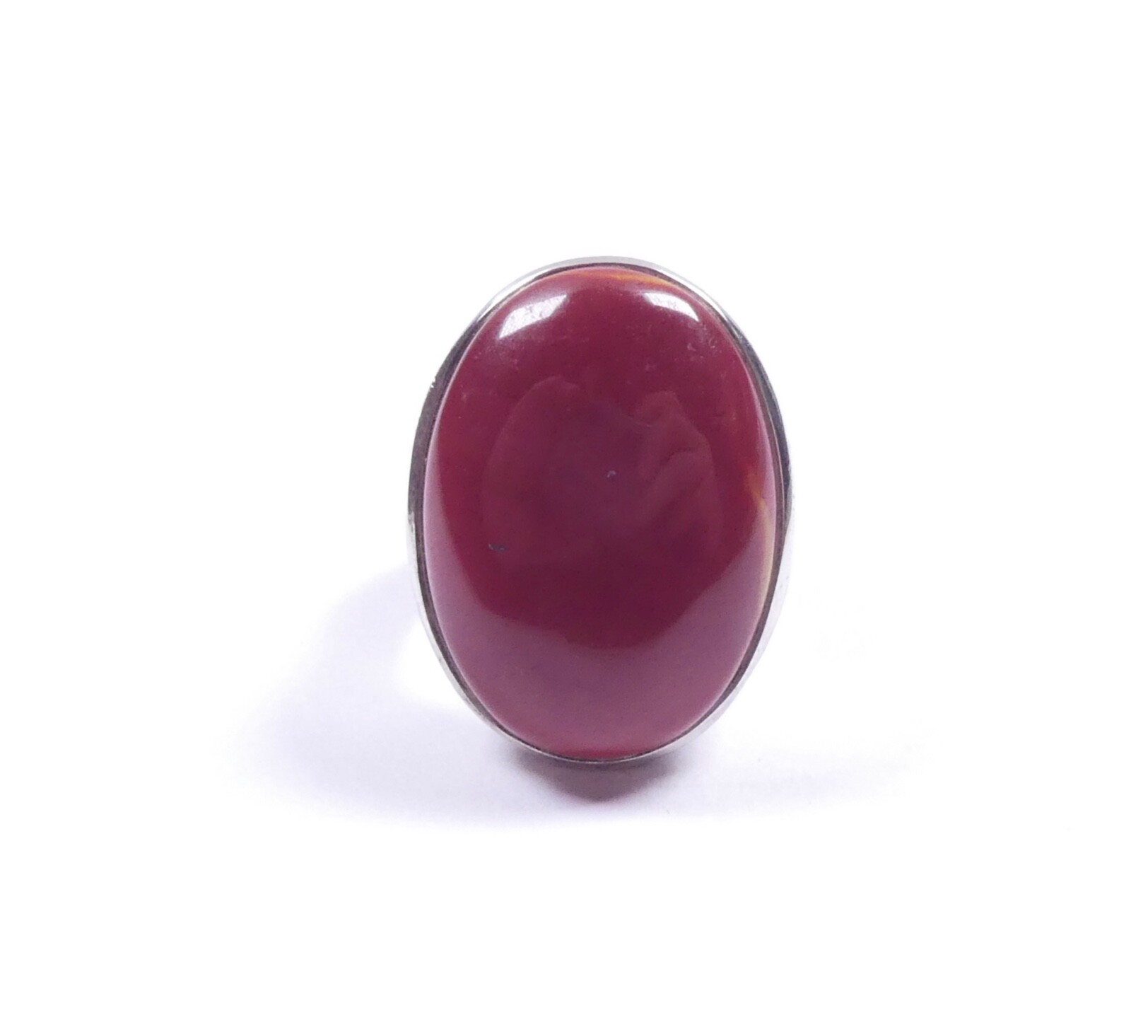QVC Ring Red Agate Solitaire Statement 925 Sterli… - image 3