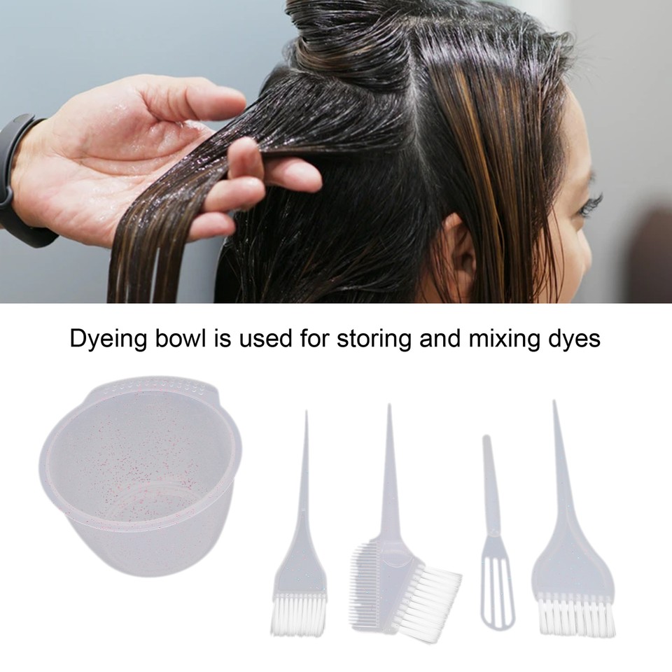 Professional Hair Dye Coloring Kit Hair Color Bowl Hair Dyeing Brush