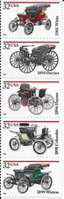 US Scott 3019-23, Antique Autos, Block of 5 Stamps, OG, NH