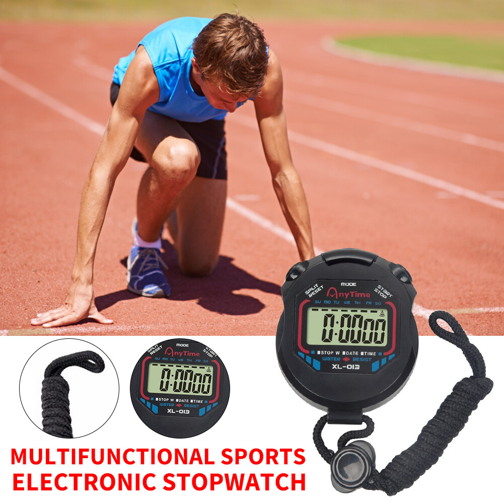 Handheld Chronograph Multifunction Digital Stopwatch Timer for Coaches