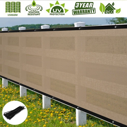 3' 4' 5' 6' 8' x 50' Windscreen Privacy Fence Shade Cover Mesh Garde Patio Tarp