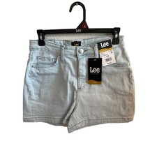 Lee Blue Denim Jean Shorts Light Wash Women's Size 6 High Rise NWT