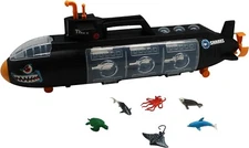 Aquatic Discovery Expedition Research & Rescue Submarine Toy with 6 Ocean Sea...