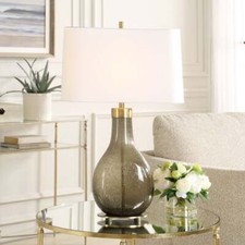 SHYLA TEARDROP SEEDED GLASS MODERN TABLE LAMP UTTERMOST 30465