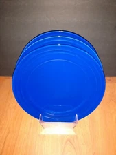 Racheal Ray Double Ridge 11" Dinner Plates Blue Raspberry Set Of 3 *Free Ship*