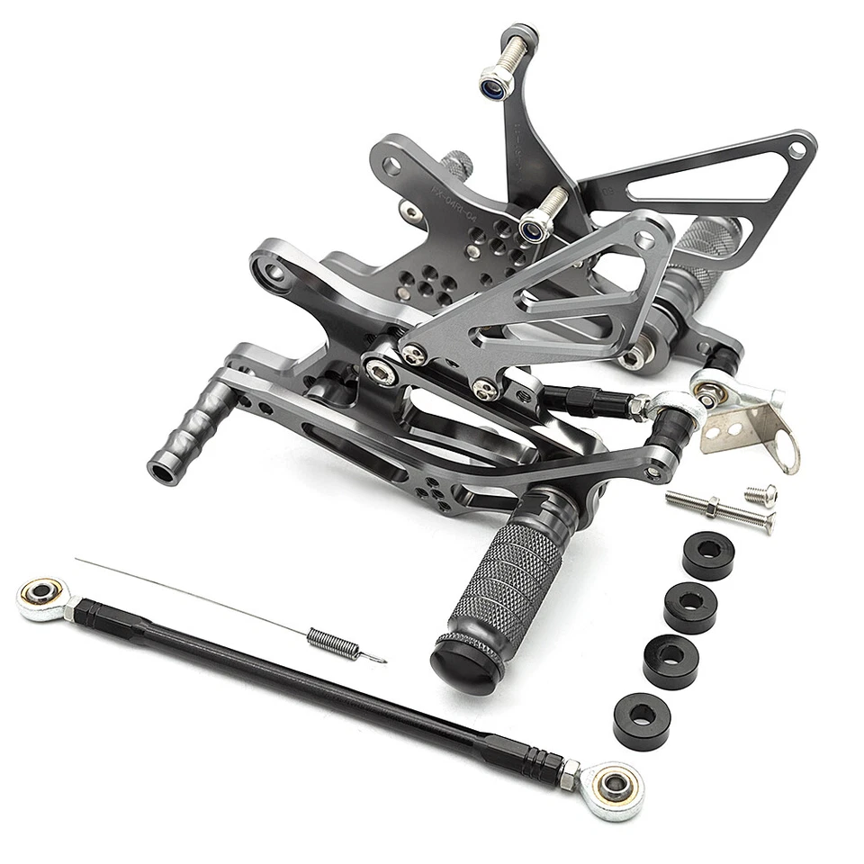 Juego de estribos traseros ajustables para motocicleta Yamaha YZF R6 1999 2000 2001 2002 Foto 3 de 4