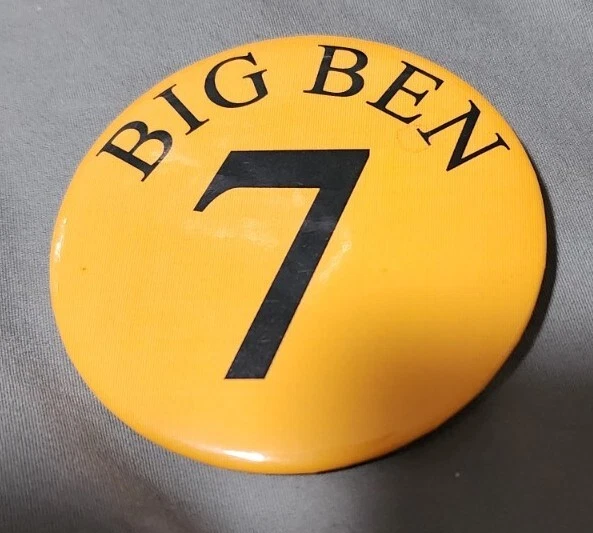 55 Pittsburgh Steelers NFL Big Ben Roethlisberger #7 3" botón Pinback Nuevo de Lote Antiguo Foto 2 de 4