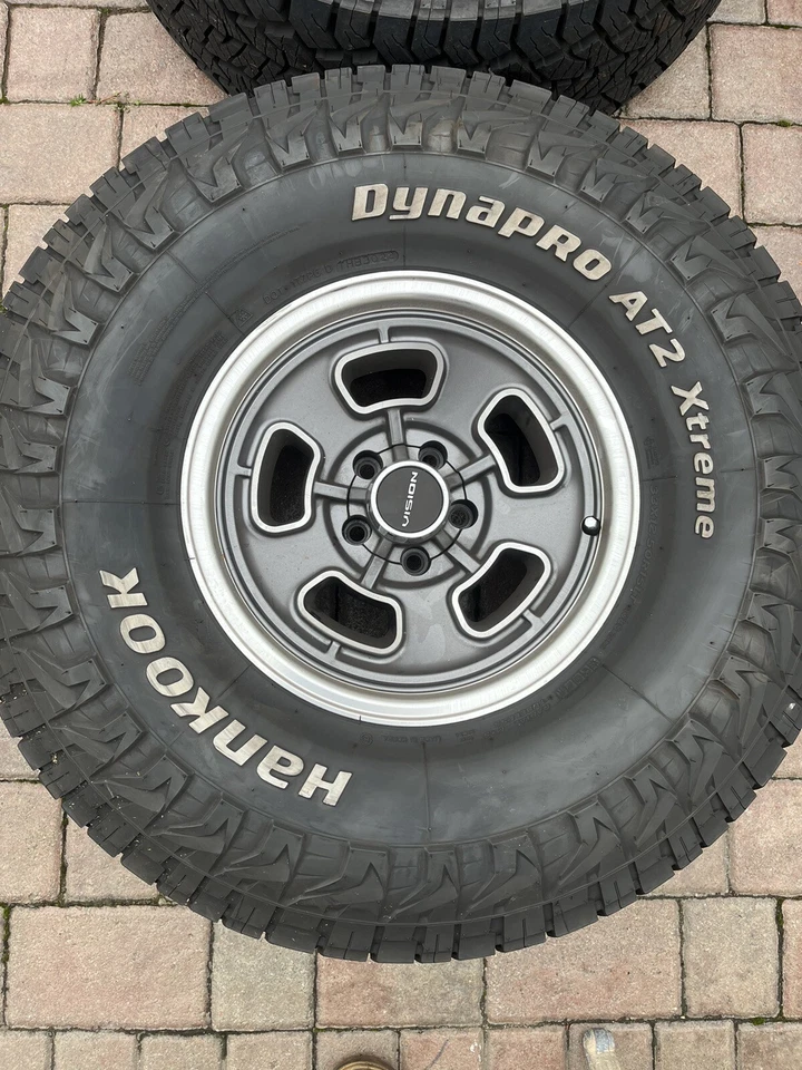 Vision wheels15x8/5x114.3 & 33”x12.5 Hankook At2 Tires - Image 2 of 4