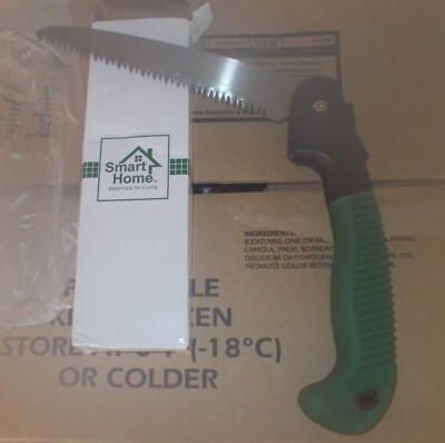 SMART HOME 7 inch Steel Folding Saw w/ Grip Handle New Handsaw Camping Hiking