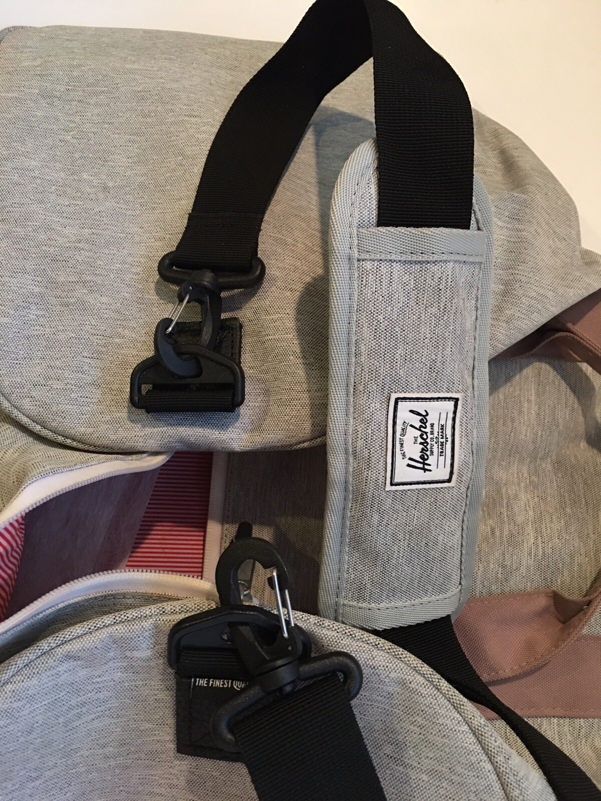 Herschel NOVEL Unisex Duffle Bag Heather Grey Shoulder straps eBay