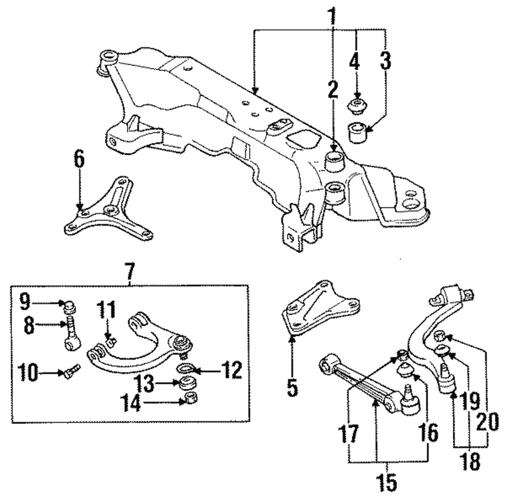 Brazo de control superior para Mitsubishi (P/N MB892320)