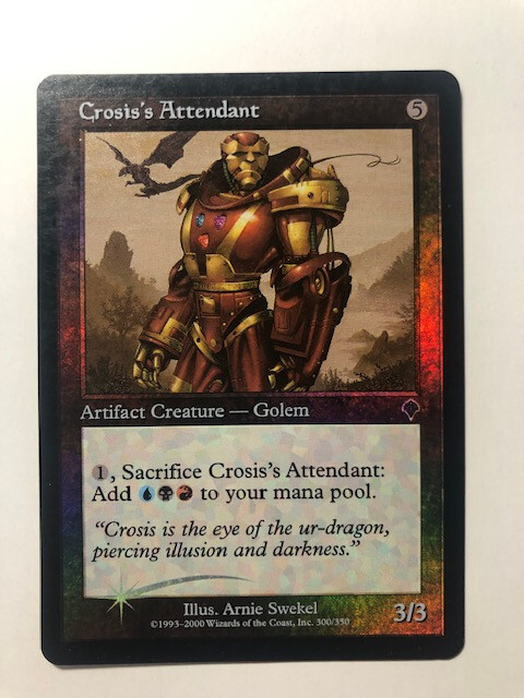 1x Foil Crosis's Attendant Invasion LP-EX Magic Card, FREE SHIPPING