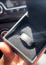 Men's 1/4 CT. T.W. Diamond Grid Pattern Wedding Band in 10K White Gold