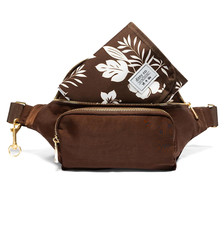 Stylish Chocolate Brown Diaper Bag with Portable Changing Pad  Wipe Holder