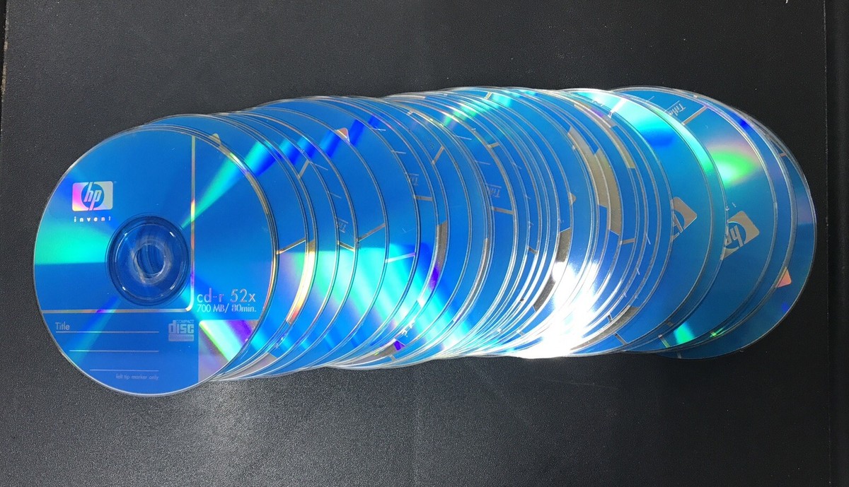 45 unused CD's HP CD-R 52 x media 700mb data 80 min Recordable. | eBay