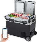 53Qt Car Portable Freezer Fridge 12V Camping Refrigerator With Compressor