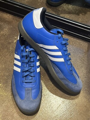 adidas Samba Golf Shoes Men’s 14 Blue 671519 Leather Suede Satellite White  Gum