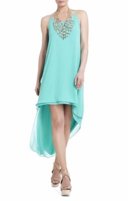 AUTH NEW BCBG Max Azria LIENNA DOUBLE-LAYER TANK DRESS GREEN JADE $265