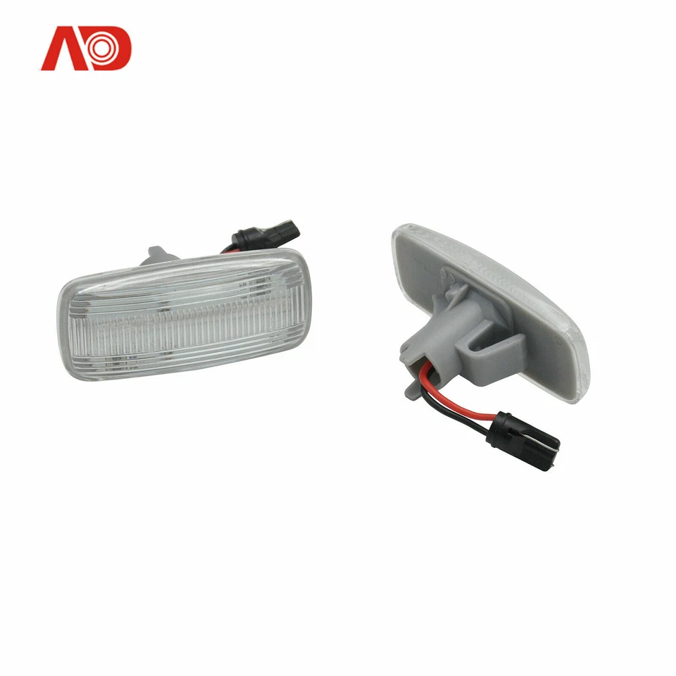 For Audi A2 01-05 A3 96-03 A4  A6 A8 TT OEM LED Side Marker Light Lamp Clear 2pc - Image 3 of 4