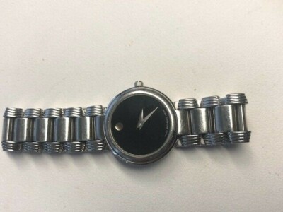 Movado 84 A1 1844 Strato Black Dial Stainless Steel Women display picture 3