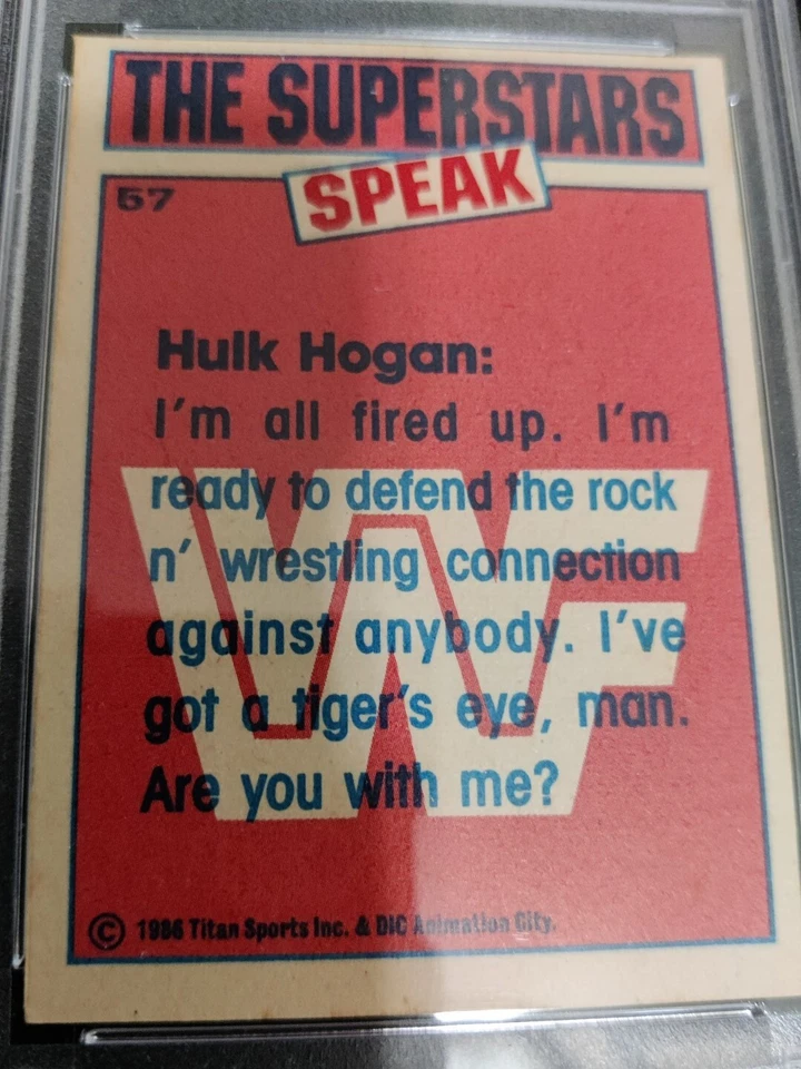 Scanlens 1986 WWF #57 Hulk Hogan RC PSA 6 EX-MT POP 1 ninguno superior Australia Foto 4 de 4