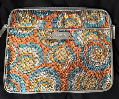 Lodis Mod Sparkly Tablet Pouch / Document Bag with double zipper