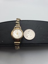 TIMEX Watch Women's Vintage Gold Tone Stretch Band Not Tested